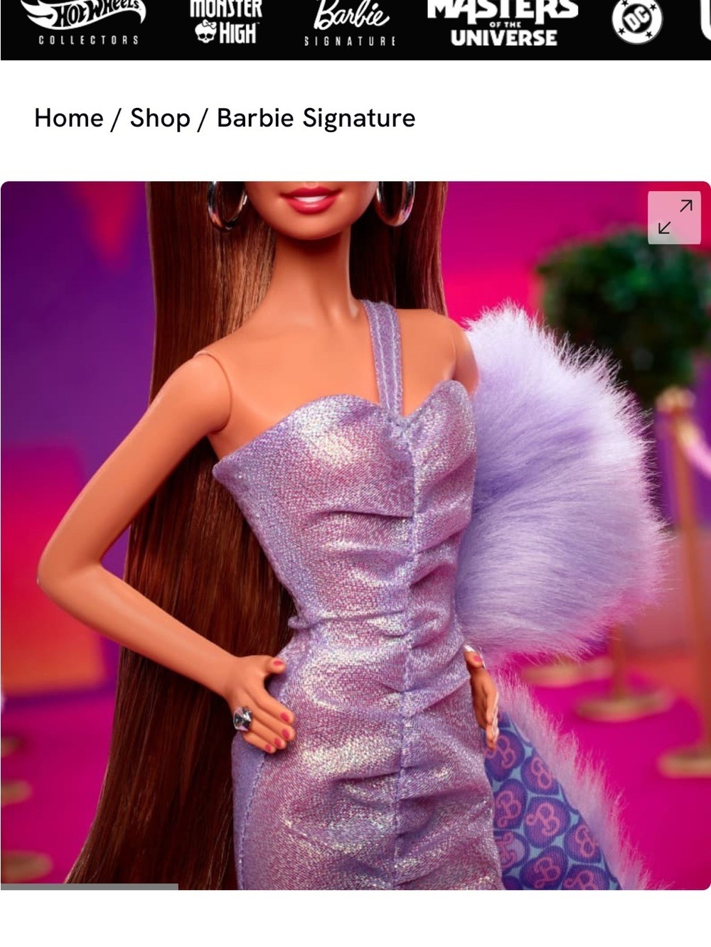 Barbie Signature Lavender Daydream with Faux-Fur Stole NRFB Gala Collection #2 - Picture 4 of 8